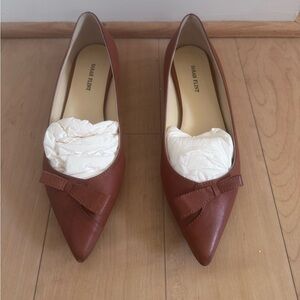 Sarah Flint Ballet Flats Brown Leather Size 38 ‘Natalie’